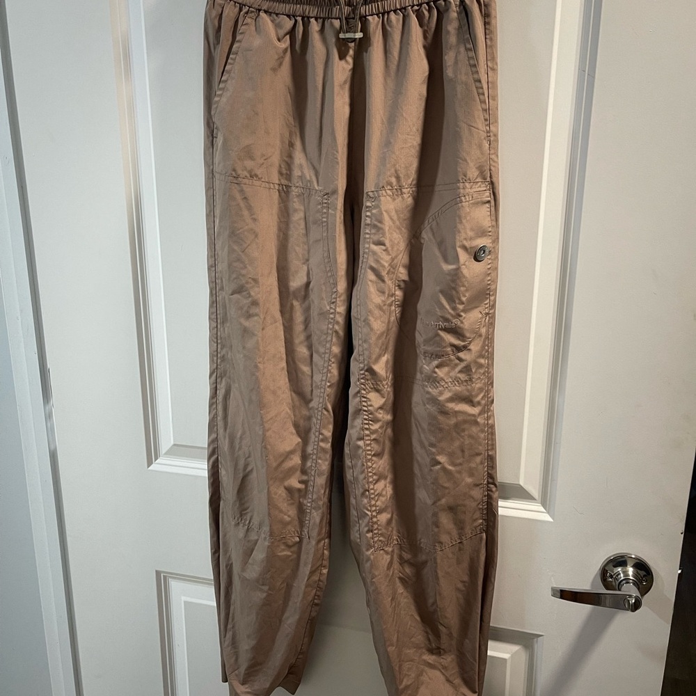 The Arrivals Men's Casual Drawstring Cargo Pants in Taupe